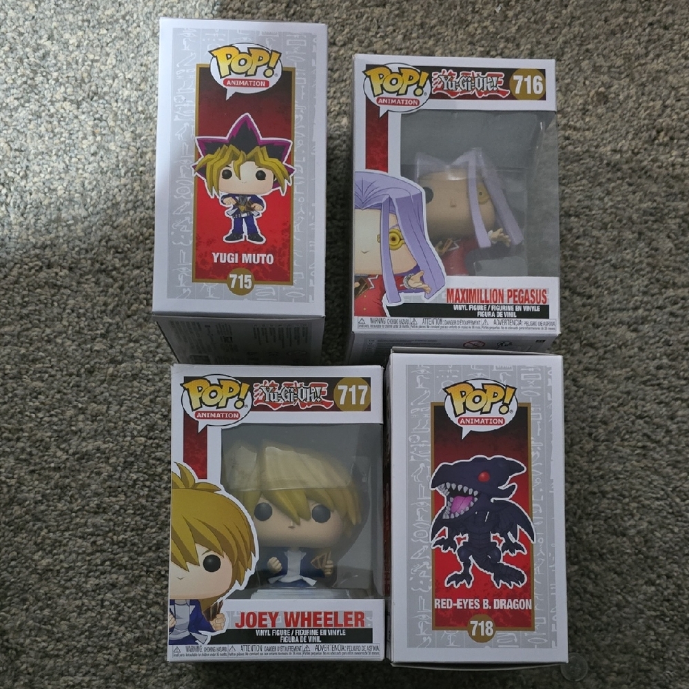 Funko Pop! Yu-Gi-Oh! Figures - Red, Yellow, Purple